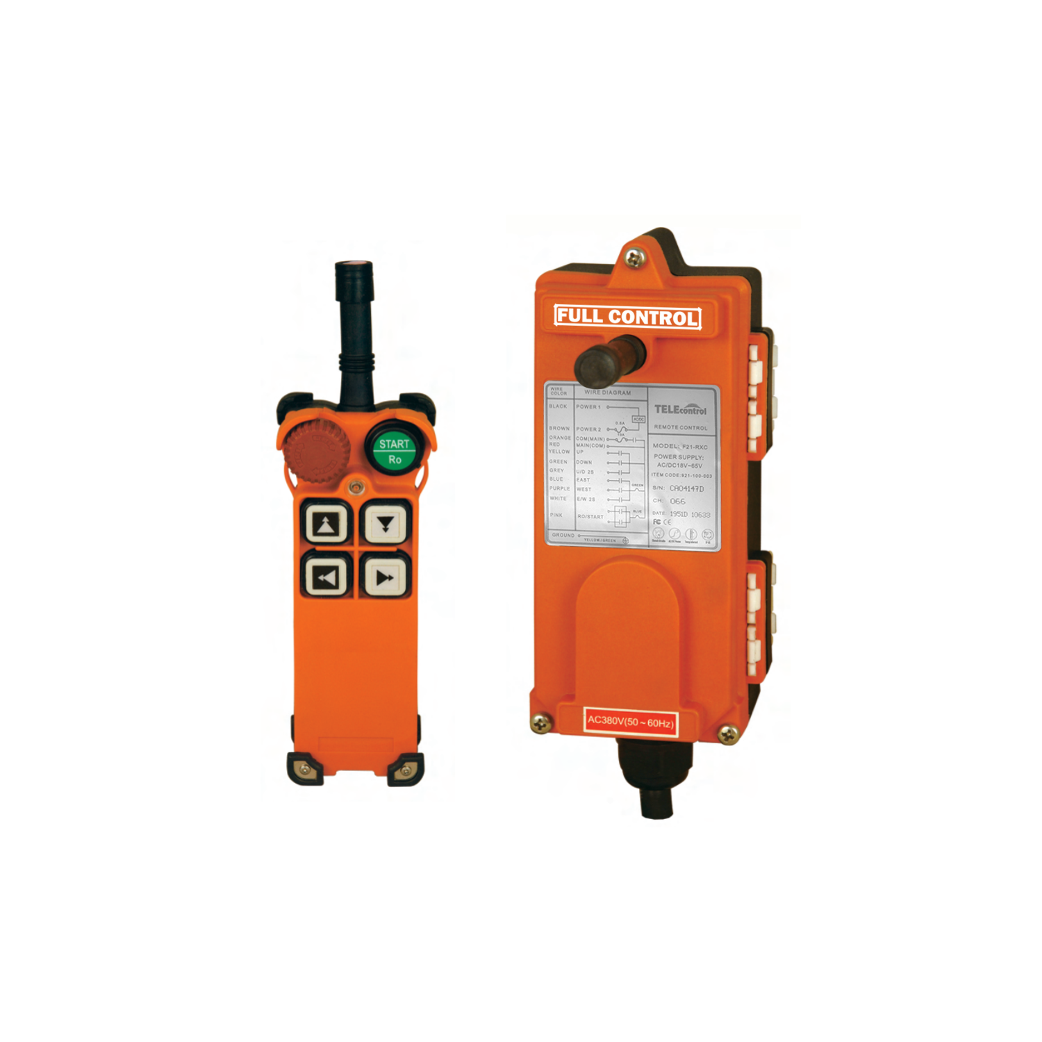 Control inalámbrico doble para grúa de 4 botones