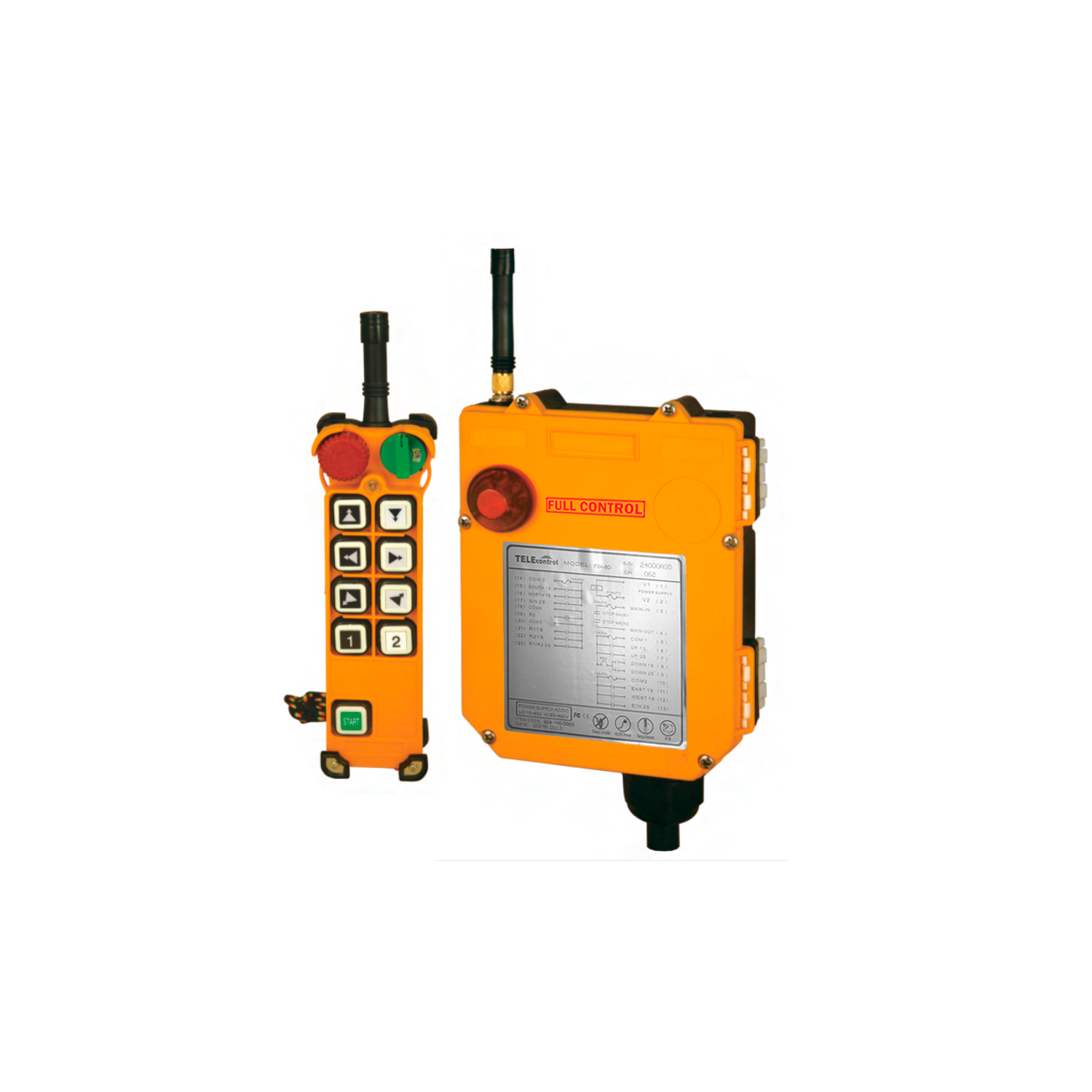 Control inalámbrico doble para grúa de 8 botones