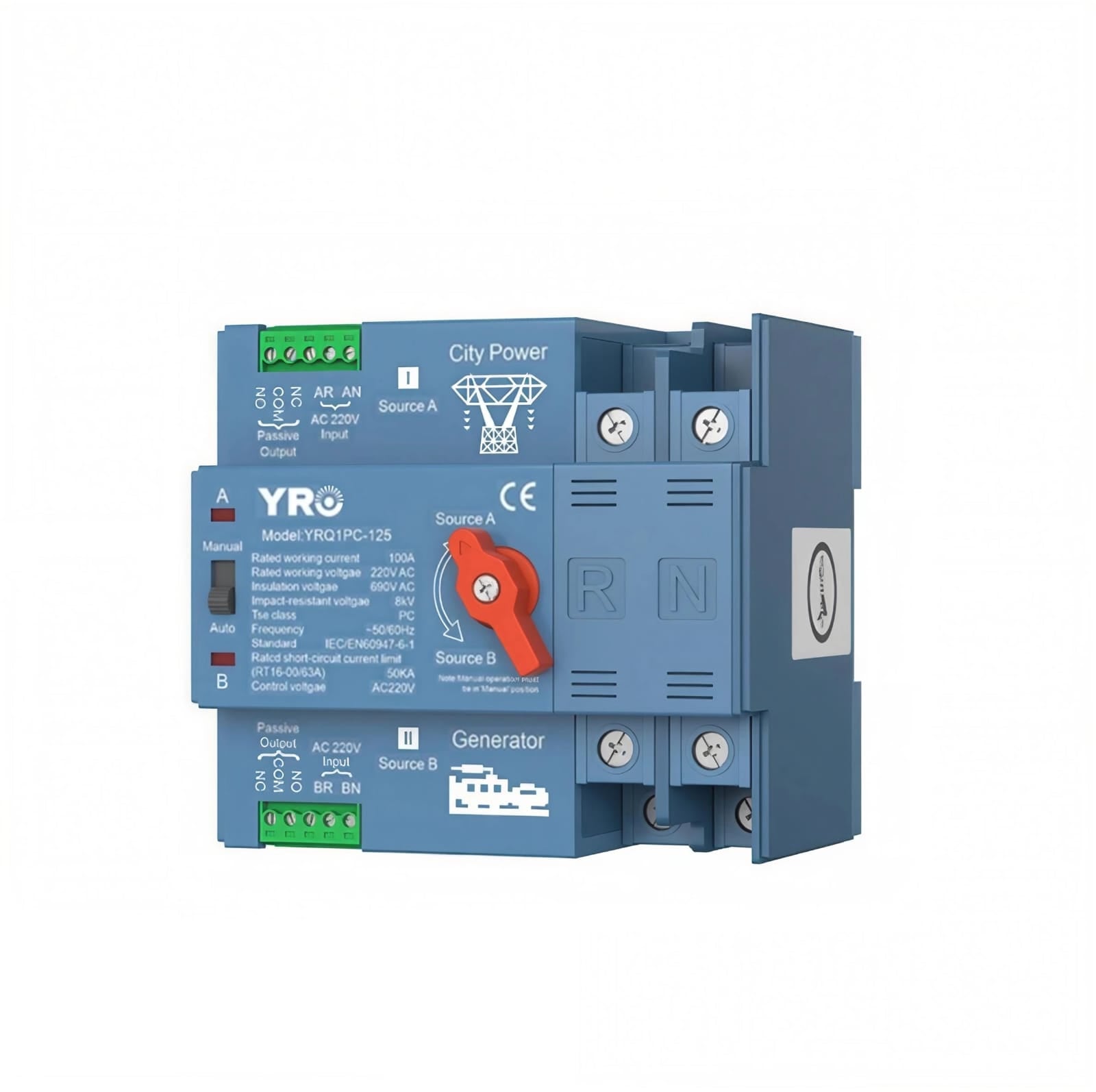 Transferencia automatica / manual 63A 220VAC Generador