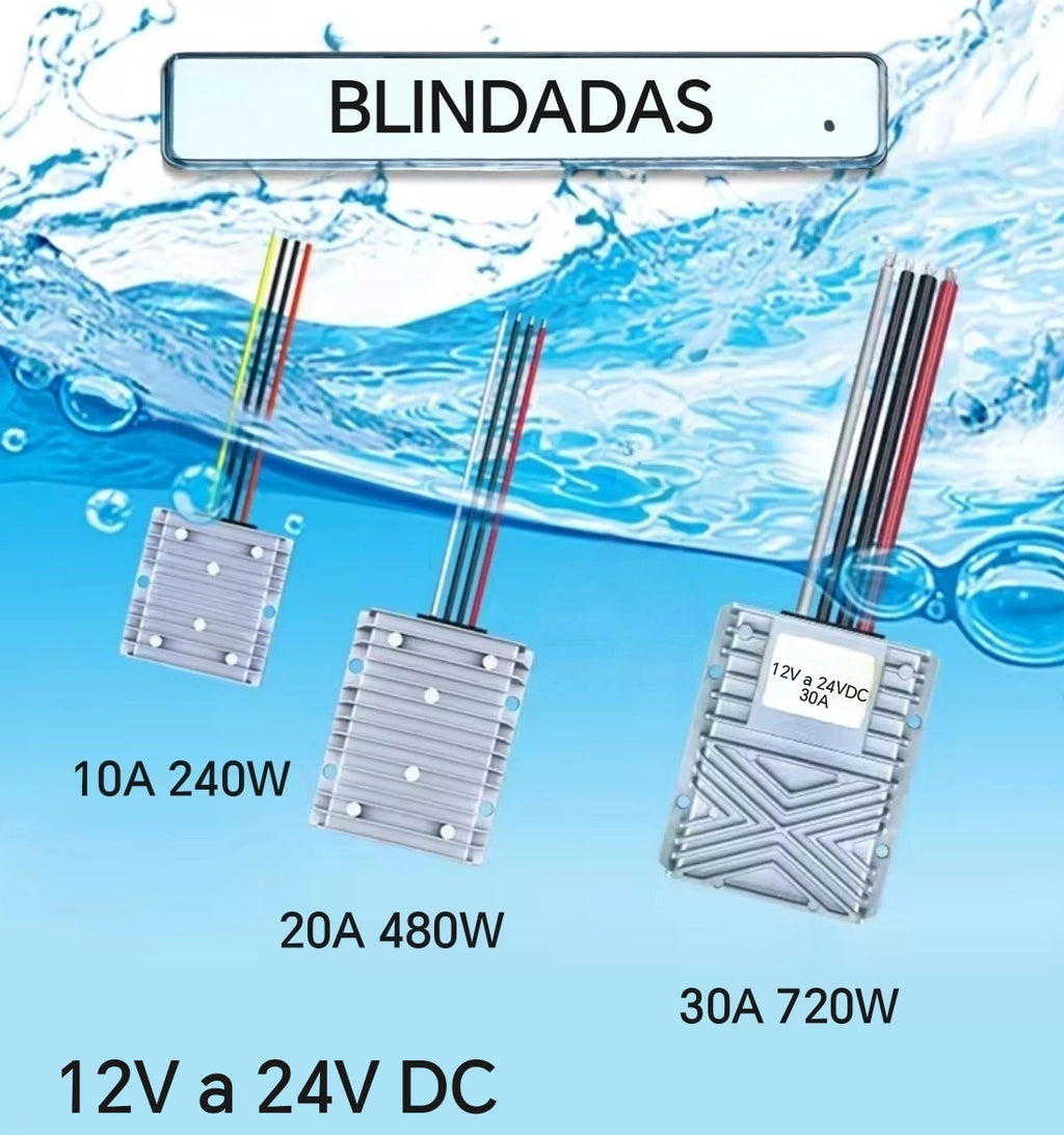 Fuente blindada 12-24Vdc 20A