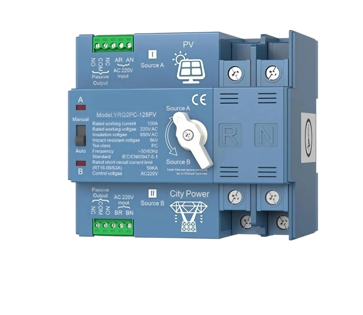 Transferencia automatica / manual 63A 220VAC Inverter